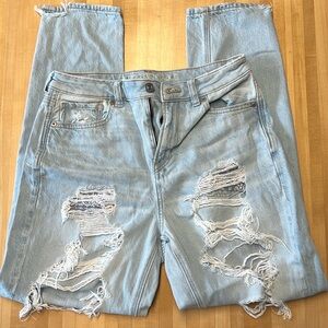 American Eagle ripped jeans.